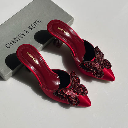 Zara Metallic Bow Heels