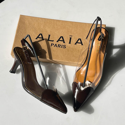 Alaïa Le Cœur Slingback Pumps