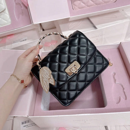 CHARLES & KEITH | Cressida Quilted Top Handle Bag With Bag Charms