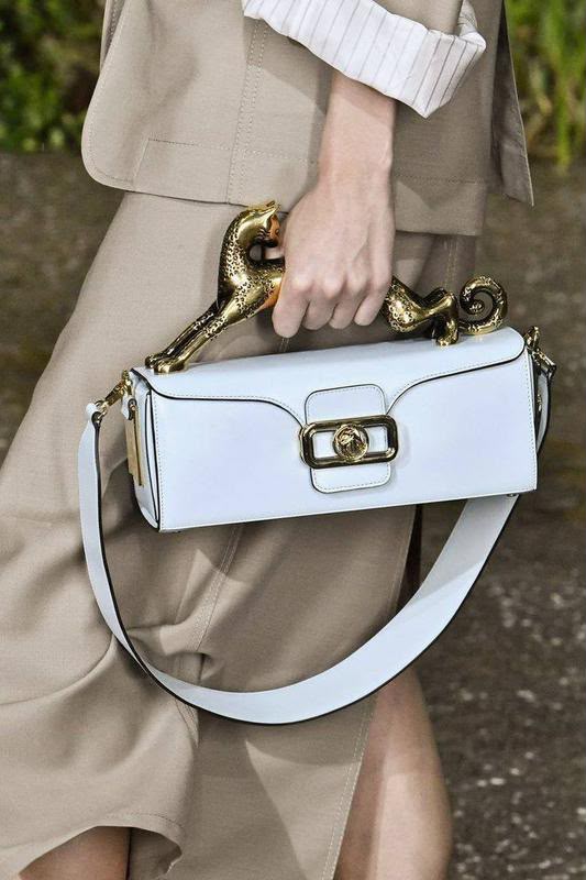 LANVIN | Pencil Cat Bag in Shiny Leather & Rhinestones