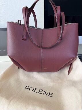 POLÈNE CYME Leather Tote Bag