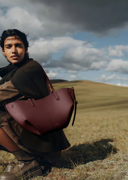 POLÈNE CYME Leather Tote Bag