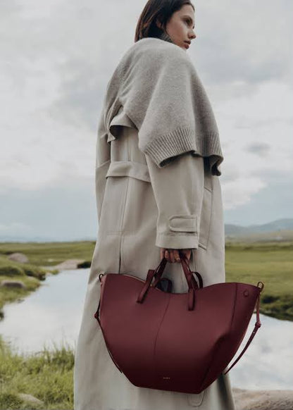 POLÈNE CYME Leather Tote Bag