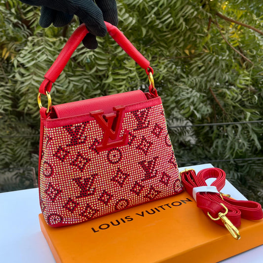 LV Capucines Bag | Crystal/Rhinestone Monogram Edition with Box