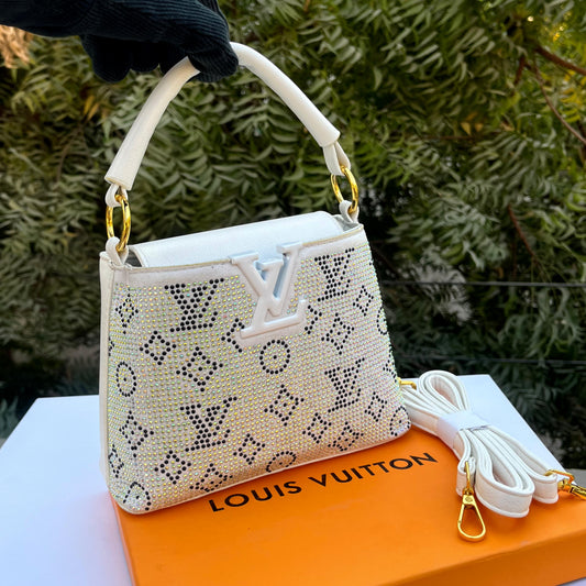 LV Capucines Bag | Crystal/Rhinestone Monogram Edition with Box