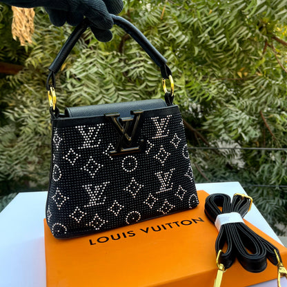 LV Capucines Bag | Crystal/Rhinestone Monogram Edition