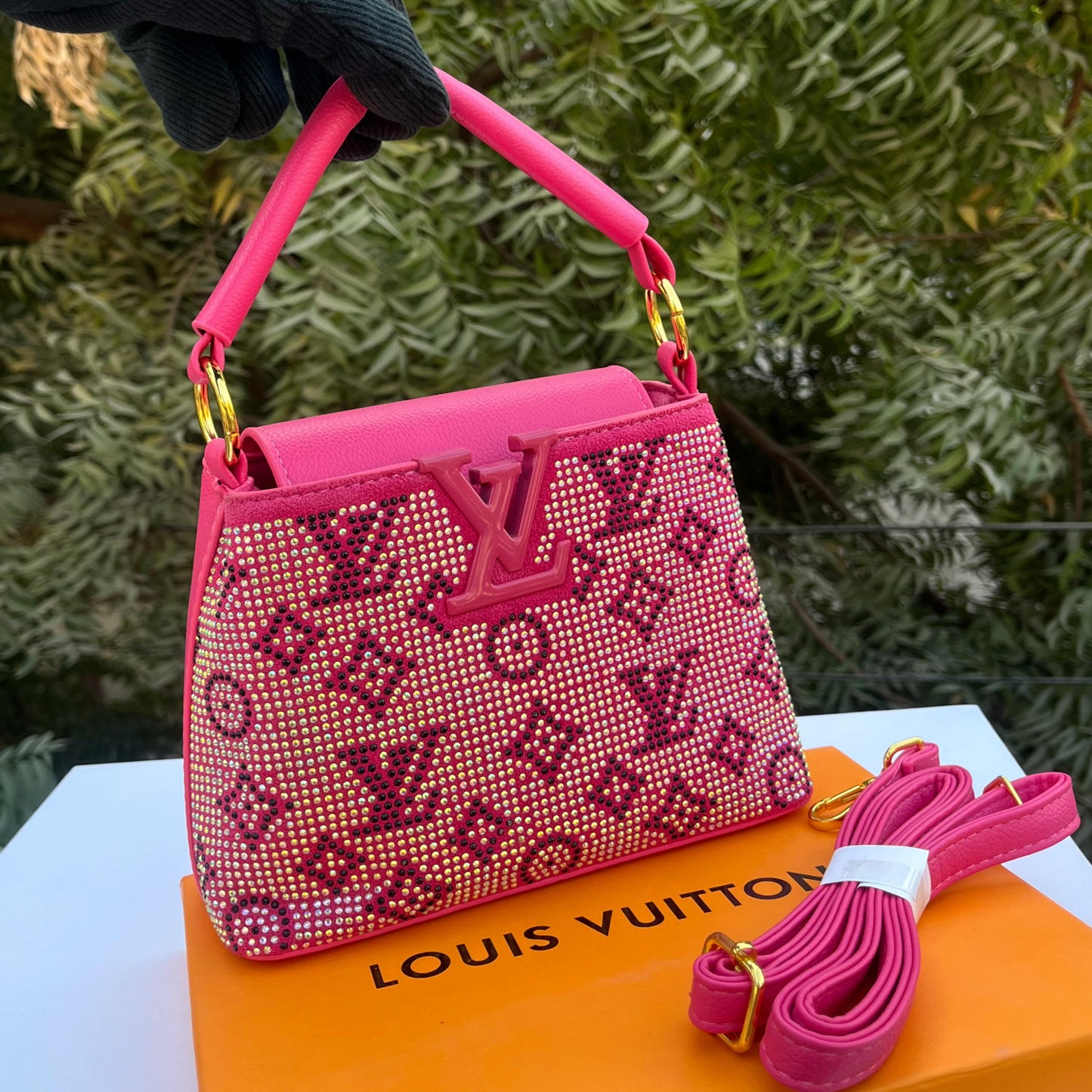 LV Capucines Bag | Crystal/Rhinestone Monogram Edition
