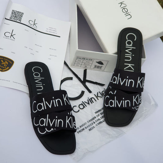 CALVIN KLEIN Bainy Logo Flat Slides