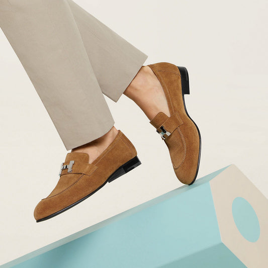 HERMÈS Paris Suede Loafers