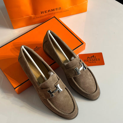 HERMÈS Paris Suede Loafers