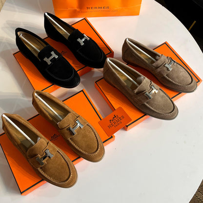 HERMÈS Paris Suede Loafers