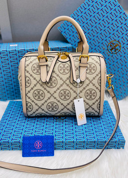 Tory Burch T Monogram Petite Barrel Bag