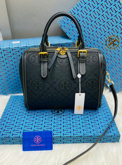 Tory Burch T Monogram Petite Barrel Bag