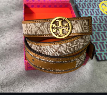Tory Burch 1" T Monogram Miller Ladies Belt