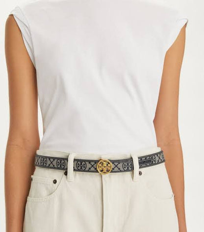 Tory Burch 1" T Monogram Miller Ladies Belt