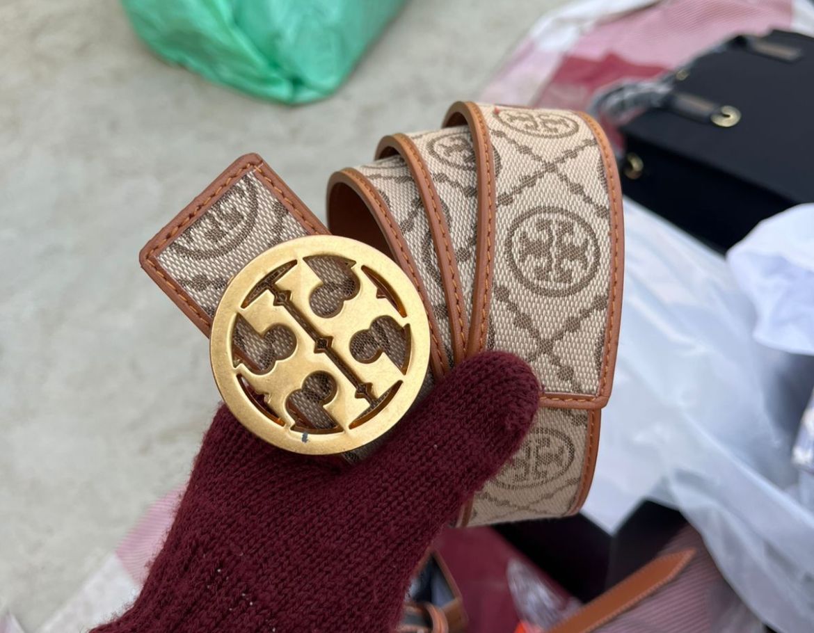 Tory Burch 1" T Monogram Miller Ladies Belt