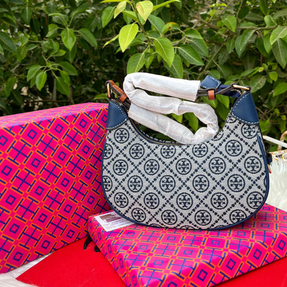 Tory Burch T Monogram Crescent Bag