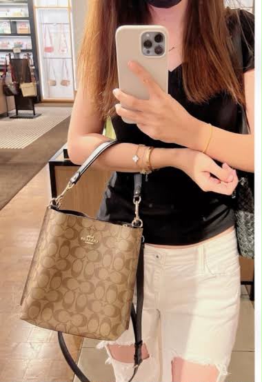 Coach Mollie Bucket Bag in Signature Canvas