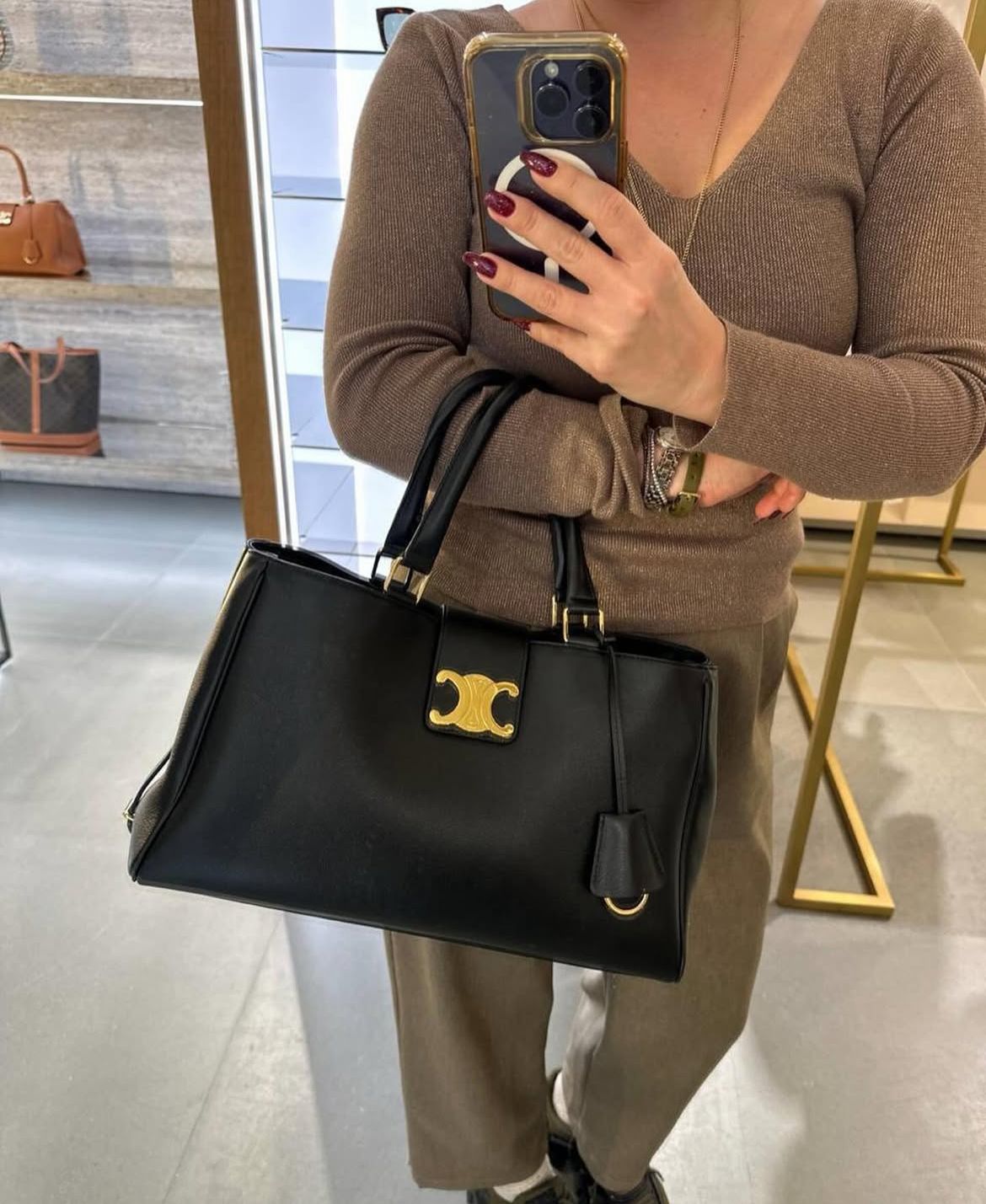 Celine Medium Appoline Bag in Supple Calfskin