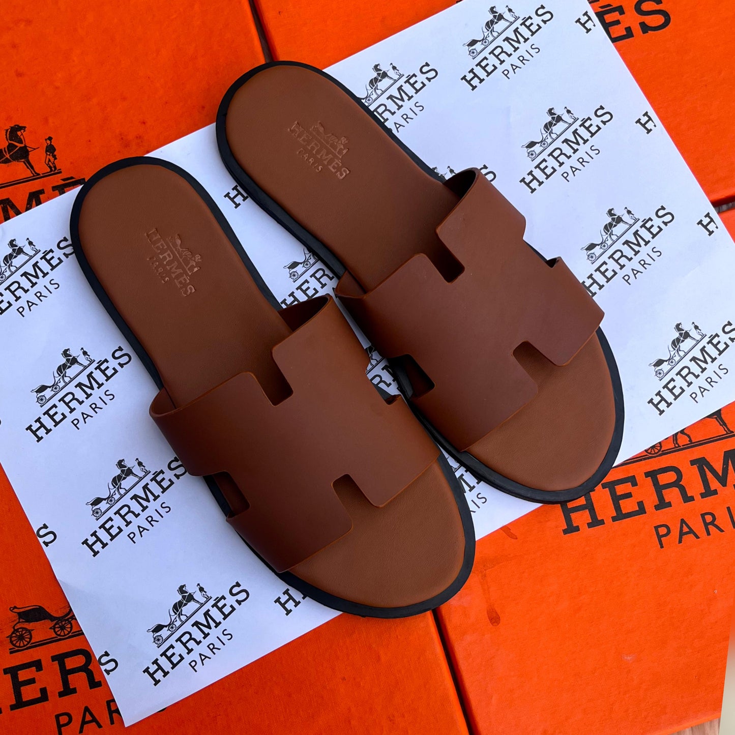 HERMÈS Izmir Calfskin Sandals