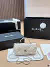 CHANEL Camellia Pearl Mini Flap Handbag
