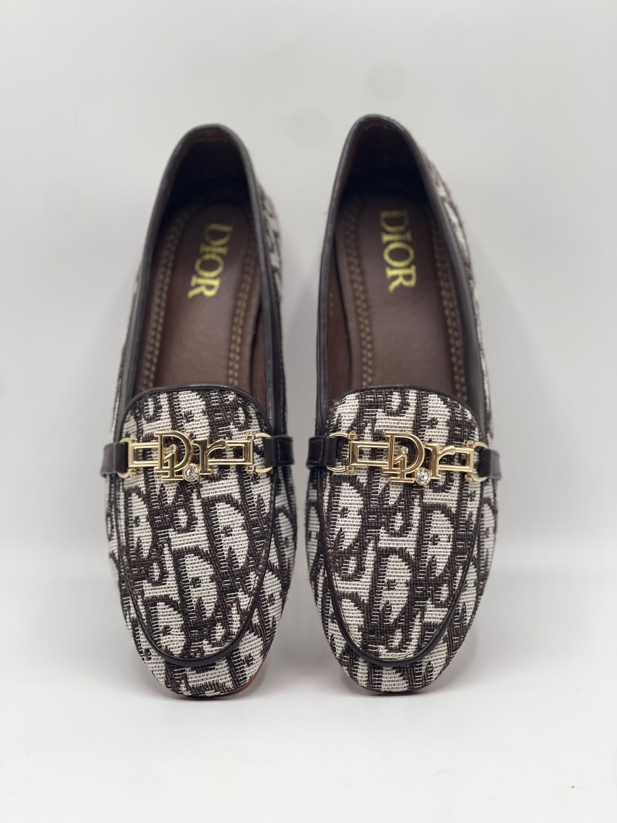 Dior Oblique Monogram Loafers Brown