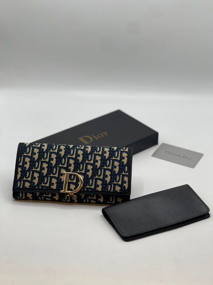 Dior Saddle Long Wallet with Chain