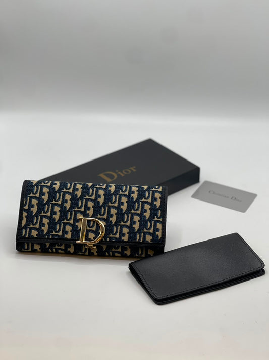 Dior Saddle Long Wallet with Chain