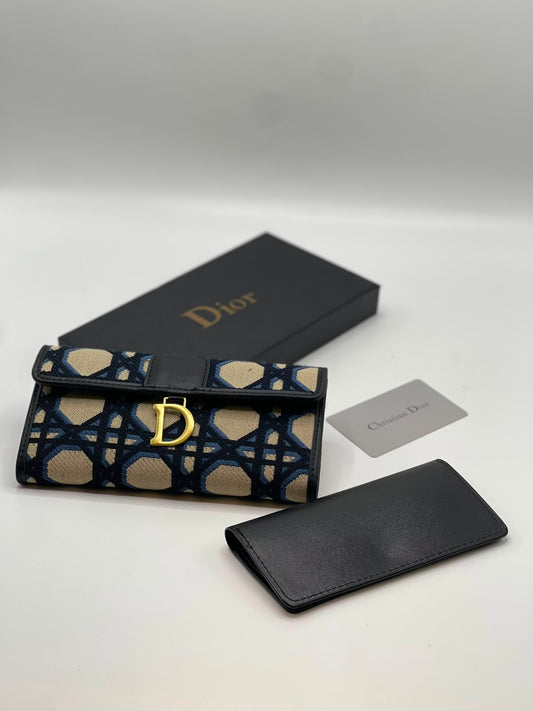 Dior Saddle Long Wallet – Blue