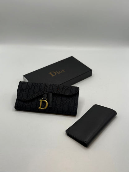 Dior Saddle Wallet with Chain Set