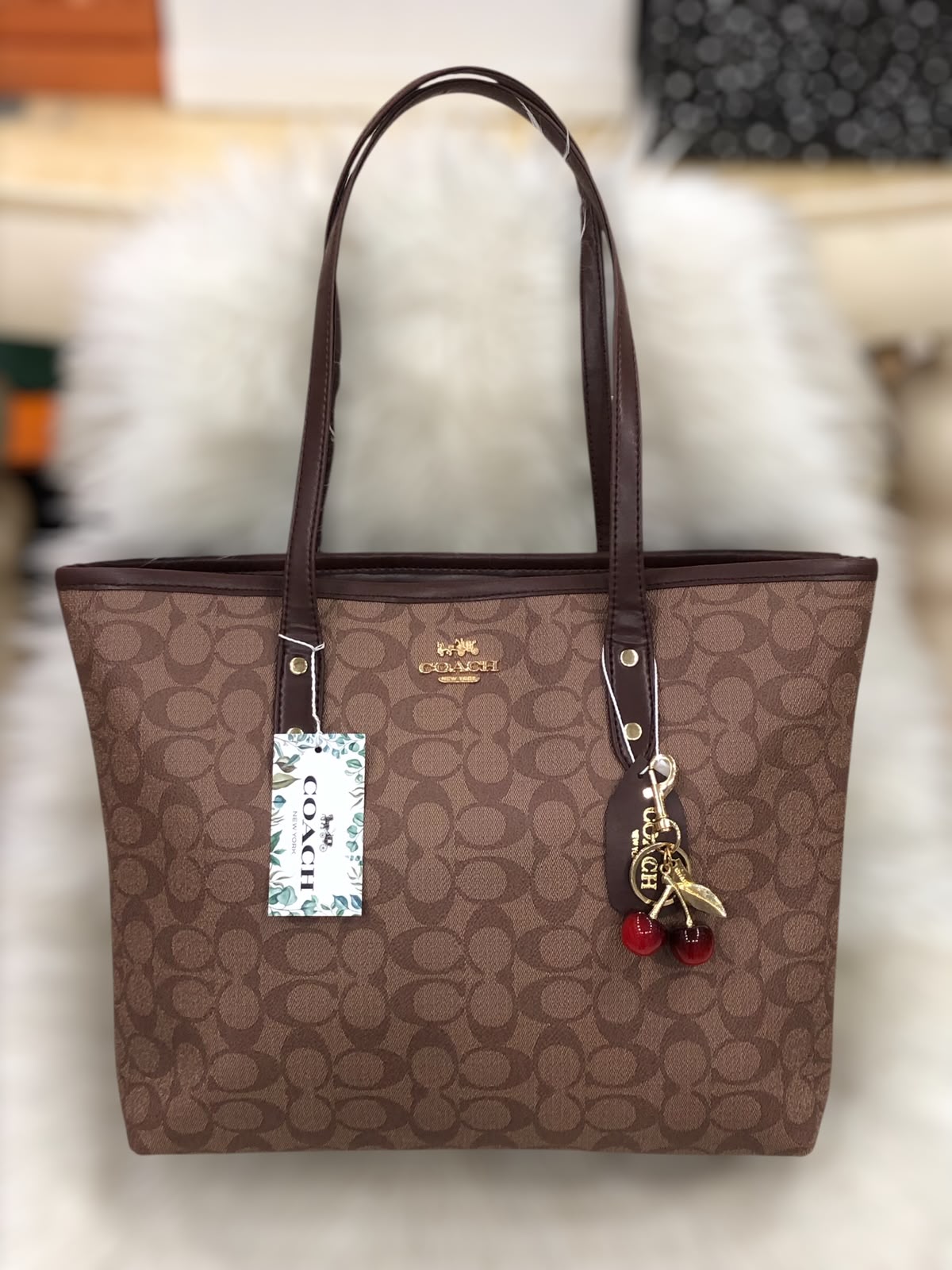 COACH Signature City Tote Bag with Box