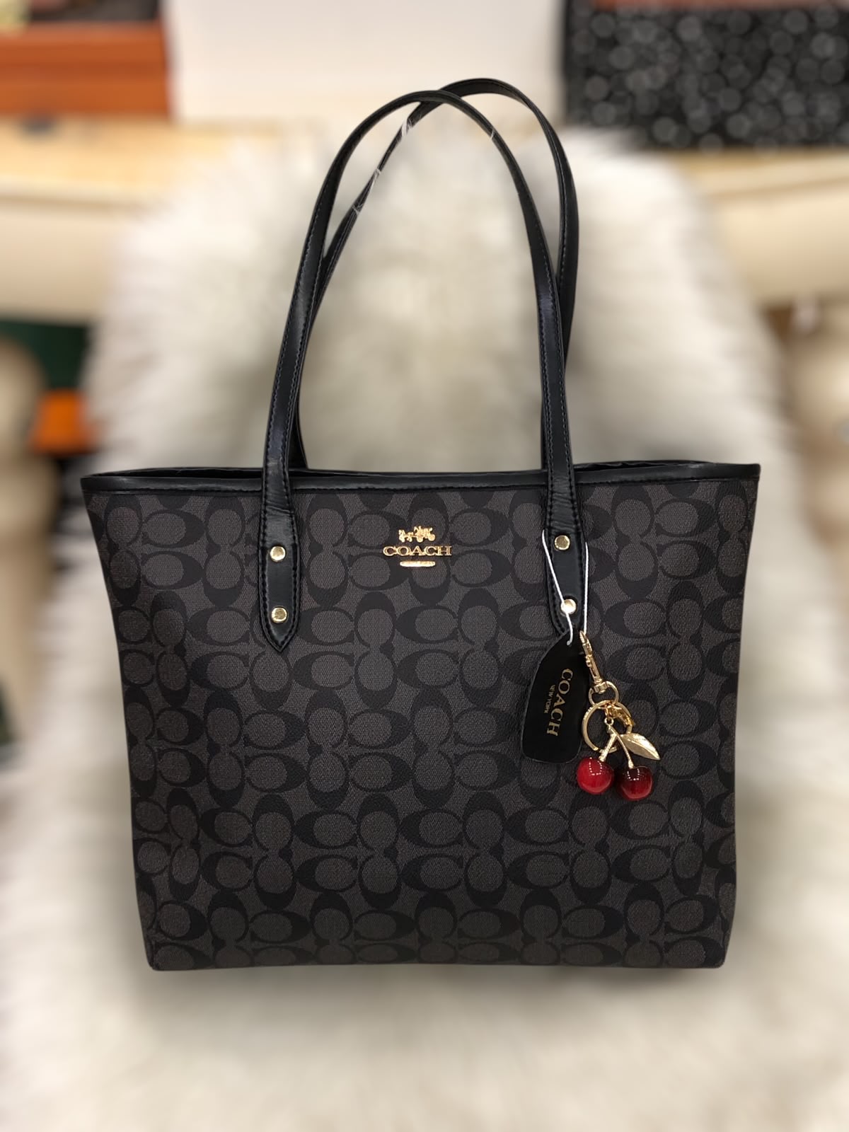 COACH Signature City Tote Bag with Box