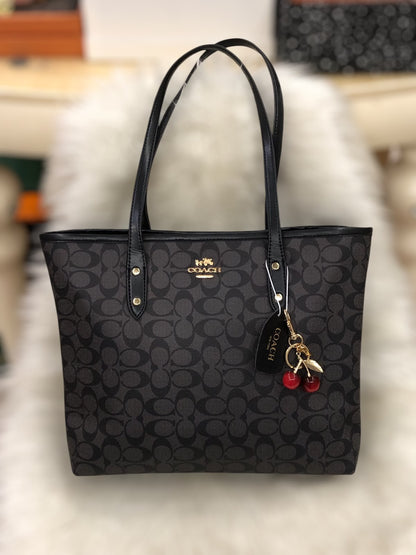 COACH Signature City Tote Bag with Box