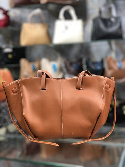 POLÈNE CYME Leather Tote Bag with Box