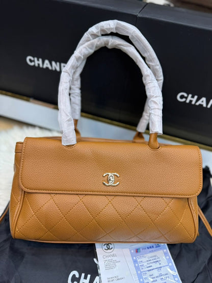 Chanel Grained Calfskin Bag With Brand Box