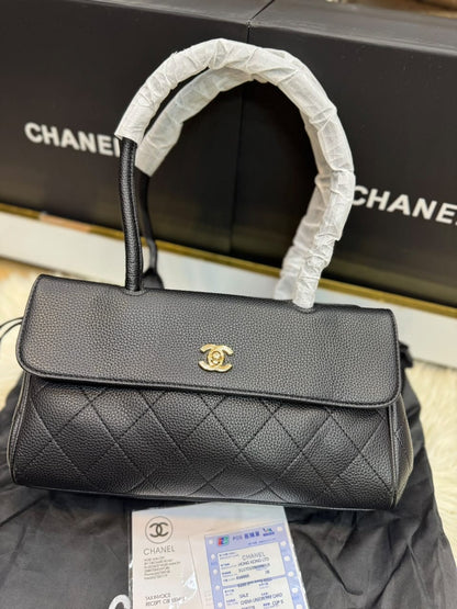 Chanel Grained Calfskin Bag With Brand Box