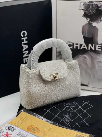 Chanel Mini Nano Kelly Sequin Bag