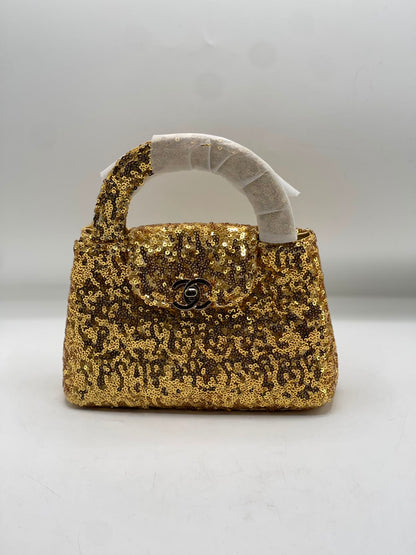 Chanel Mini Nano Kelly Sequin Bag