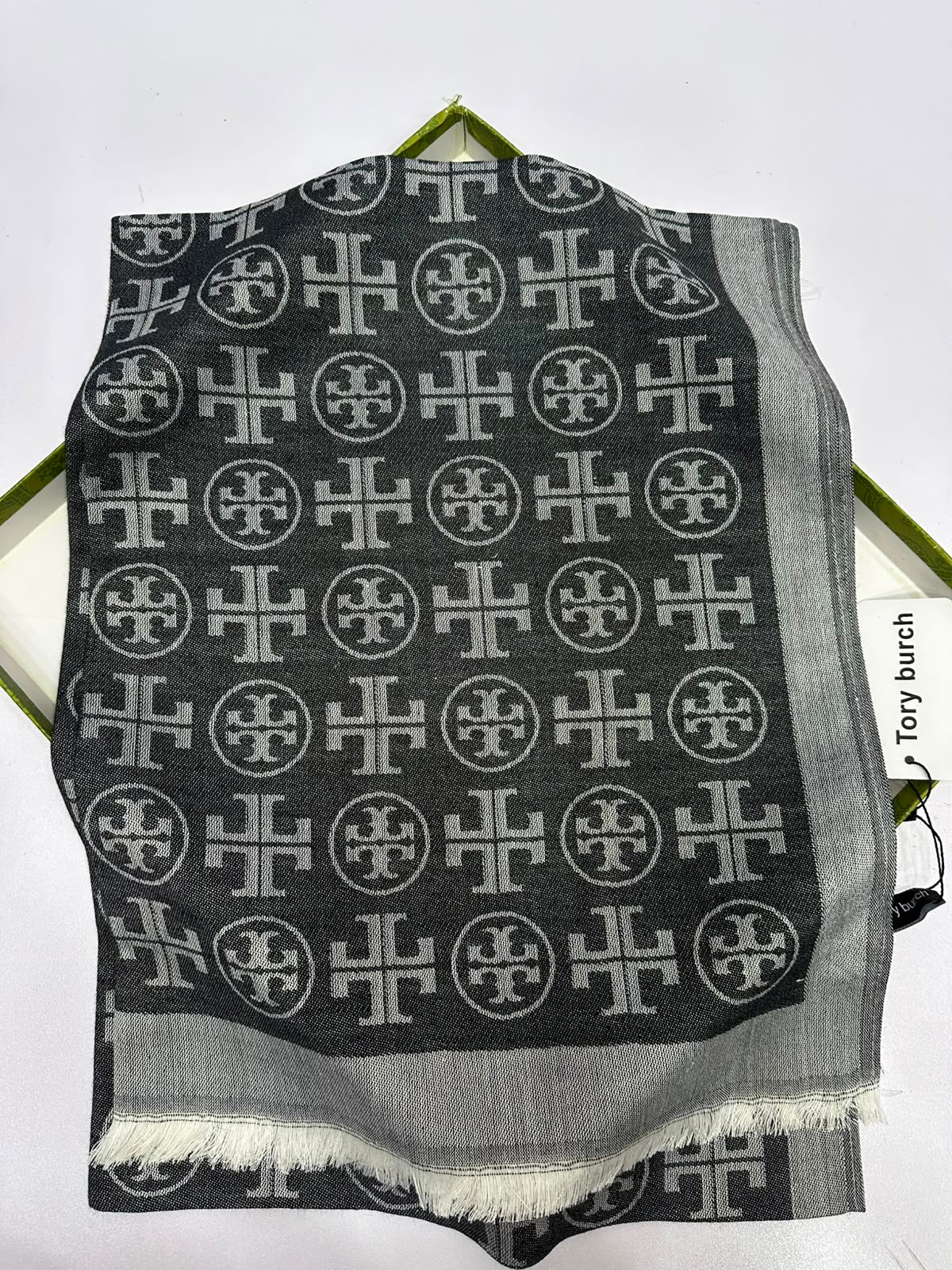 Tory Burch T Monogram Jacquard Traveler Scarf