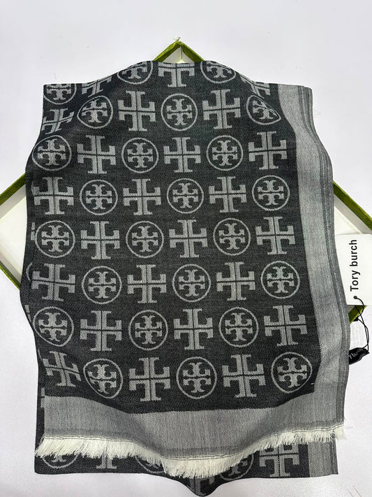 Tory Burch T Monogram Jacquard Traveler Scarf