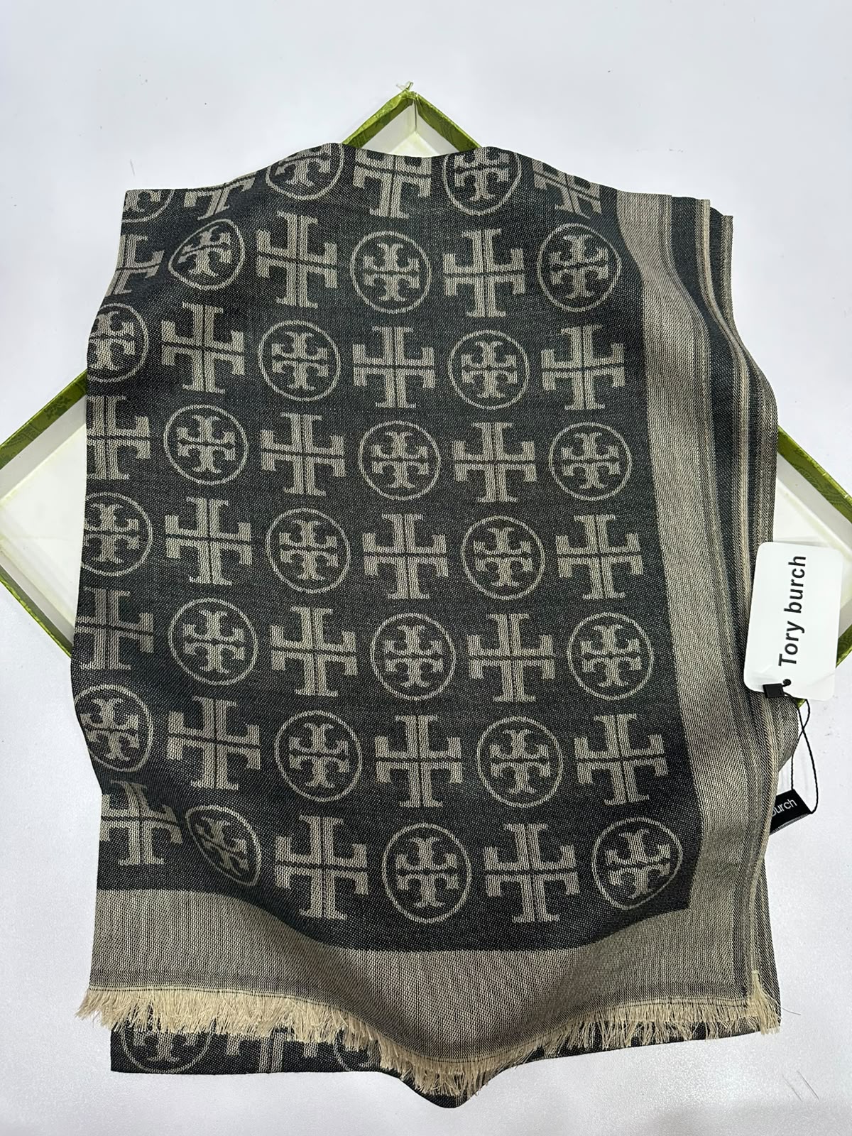 Tory Burch T Monogram Jacquard Traveler Scarf