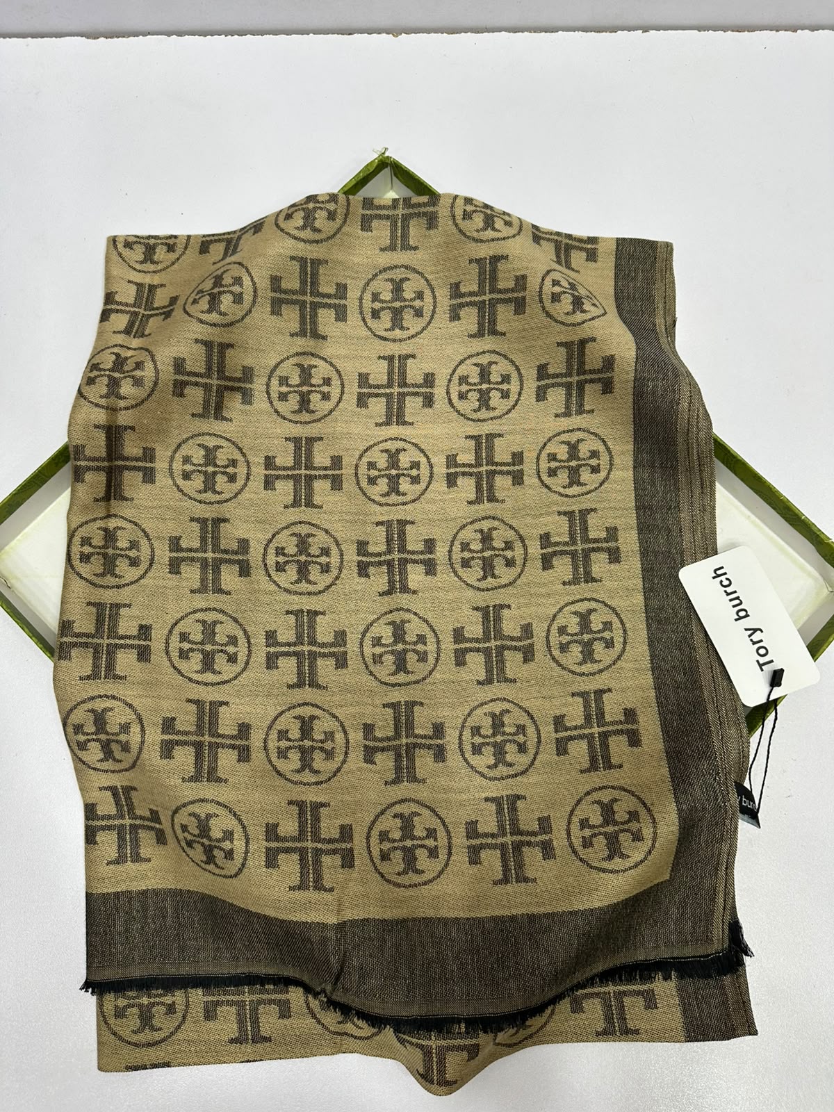 Tory Burch T Monogram Jacquard Traveler Scarf