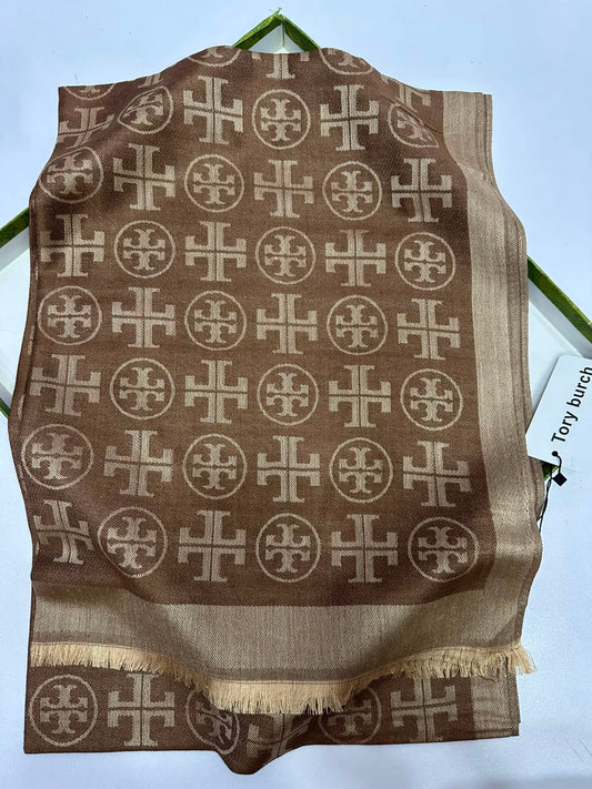 Tory Burch T Monogram Jacquard Traveler Scarf