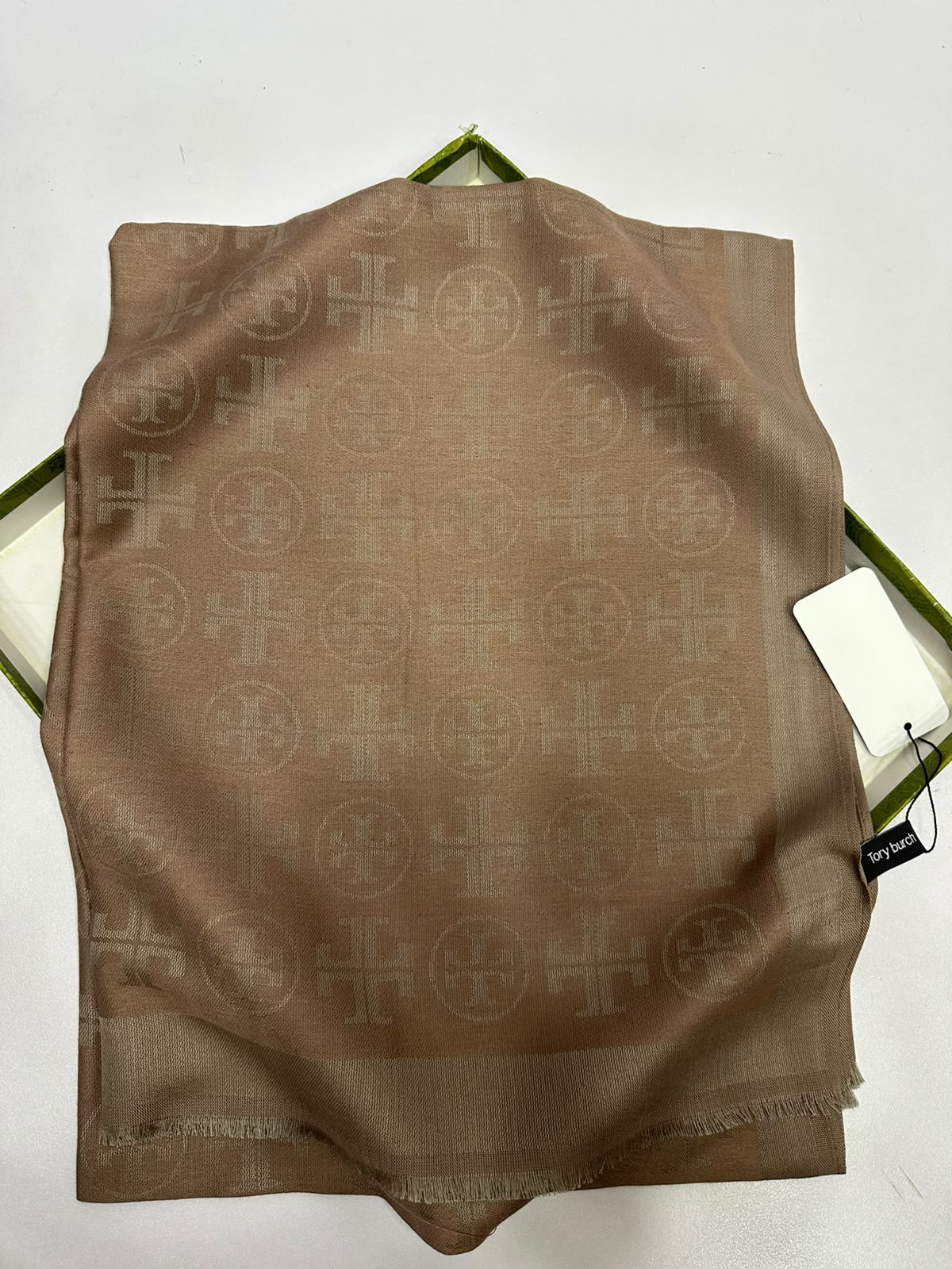 Tory Burch T Monogram Jacquard Traveler Scarf