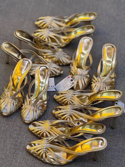 Zara Metallic Stiletto Heels