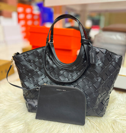 Charles & Keith Ivette Woven Tote Bag