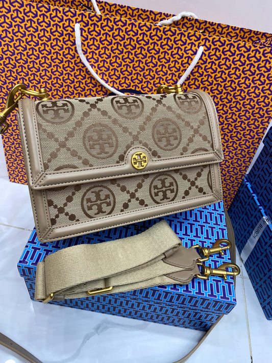 Tory Burch T Monogram Jacquard Shoulder Bag