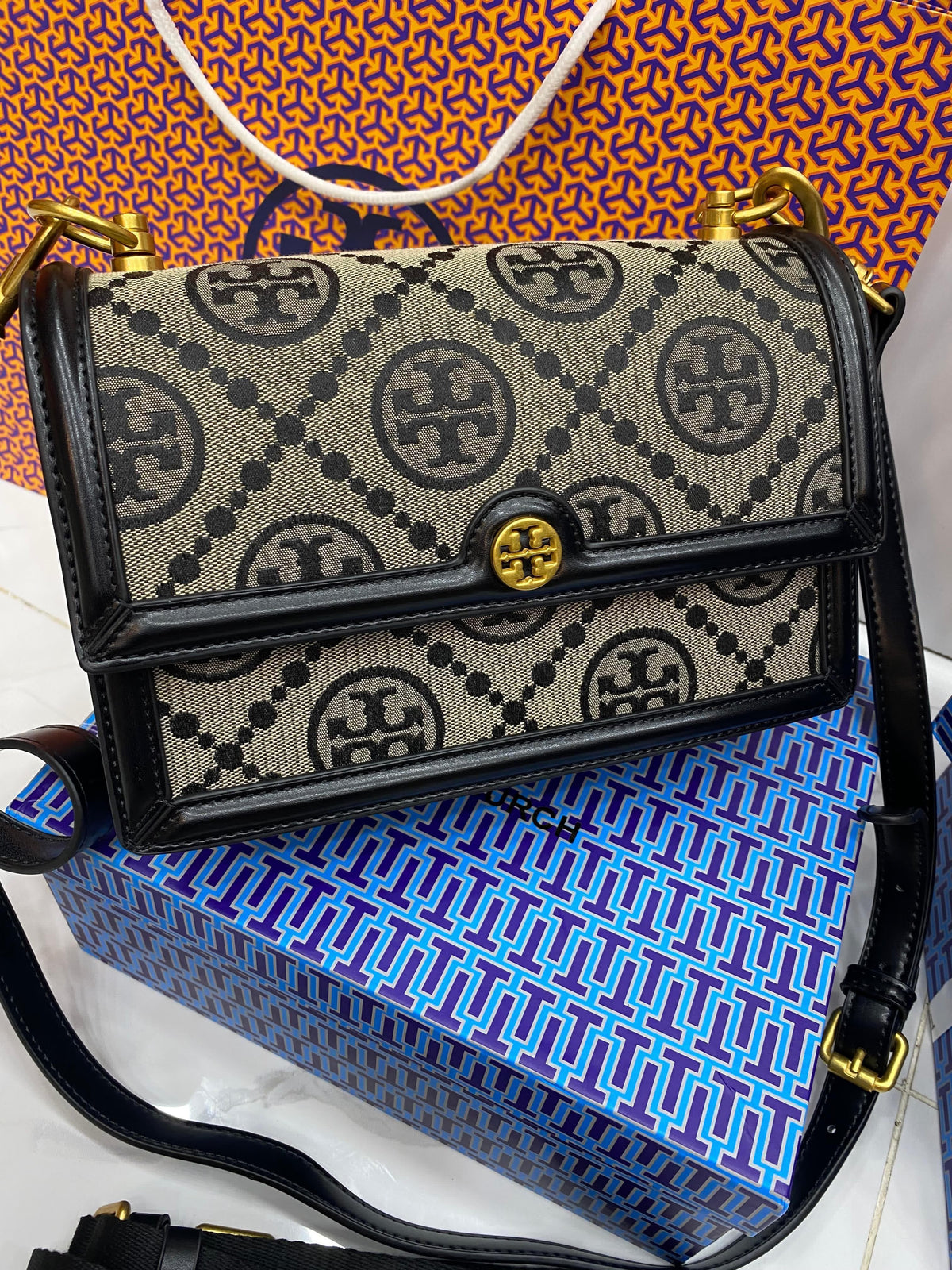 Tory Burch T Monogram Jacquard Shoulder Bag