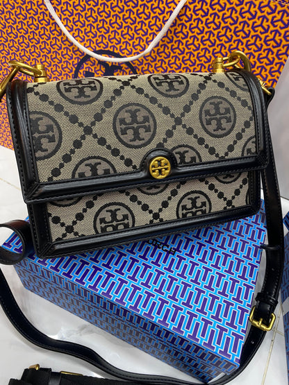 Tory Burch T Monogram Jacquard Shoulder Bag