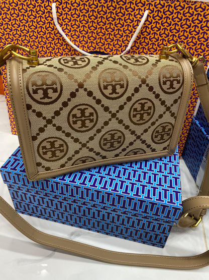 Tory Burch T Monogram Jacquard Shoulder Bag